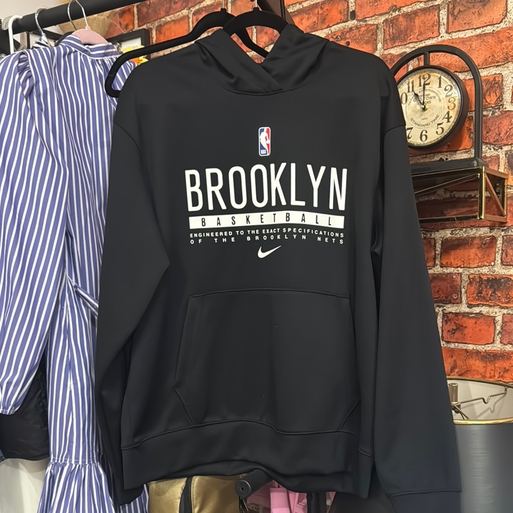 Nike Brooklyn Nets Black Hoodie (Large) (NEW) SALE!!